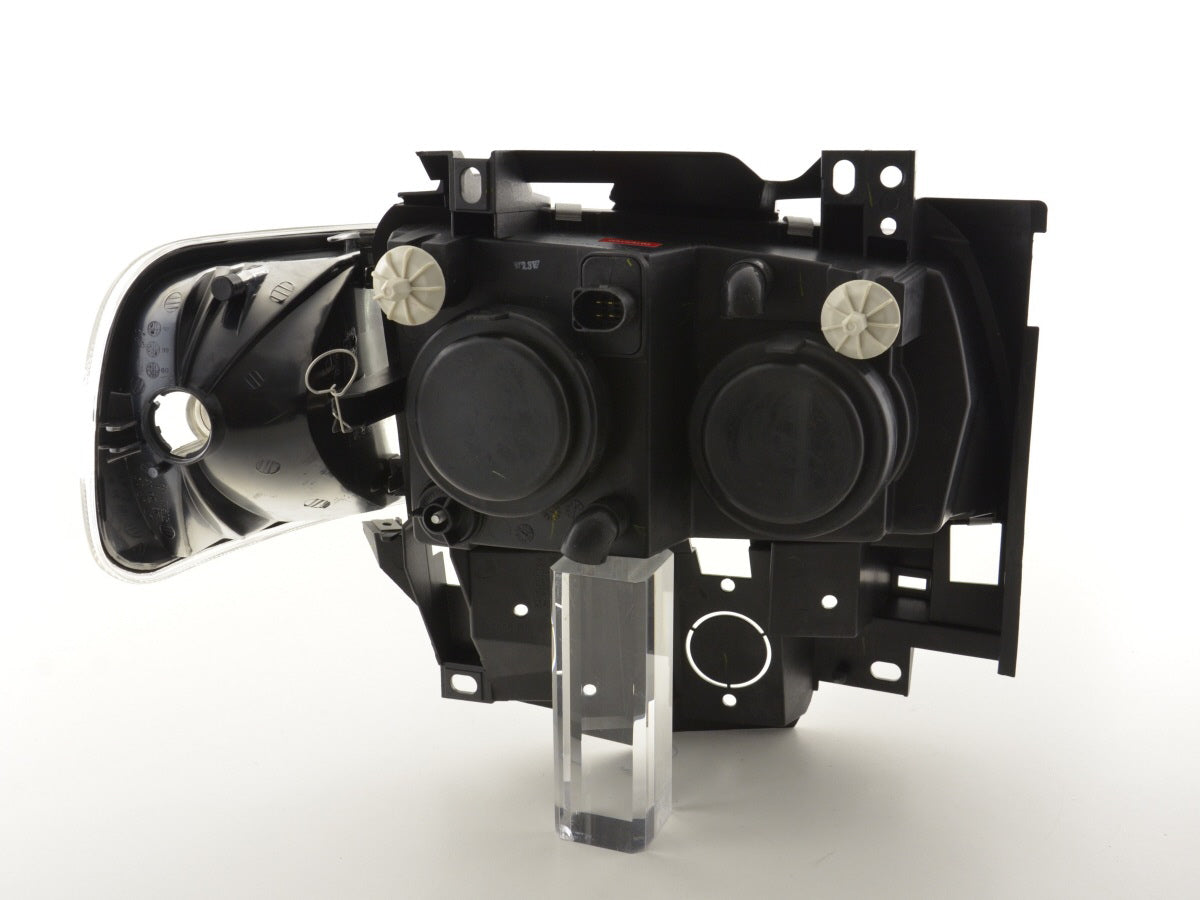 Scheinwerfer Set Angel Eyes VW Bus Typ T4 97-02 schwarz Scheinwerfer Set Angel Eyes VW Bus Typ T4 97-02 schwarz